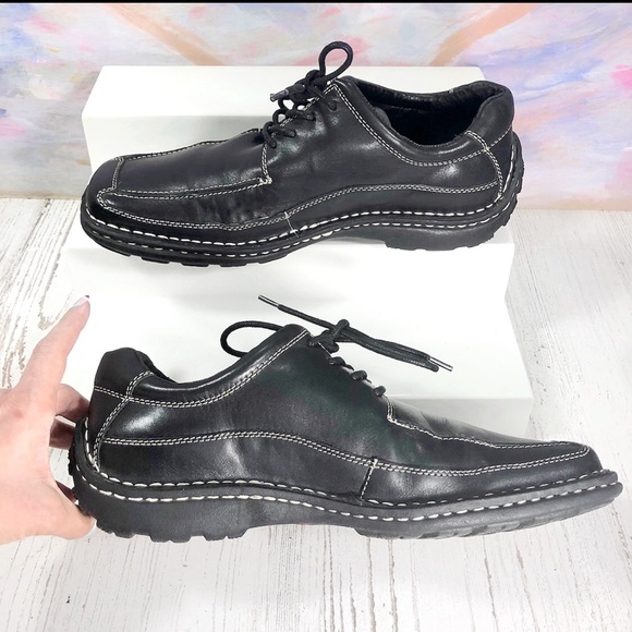 Steve Madden - black leather casual derby-oxfords - Picture 5 of 8